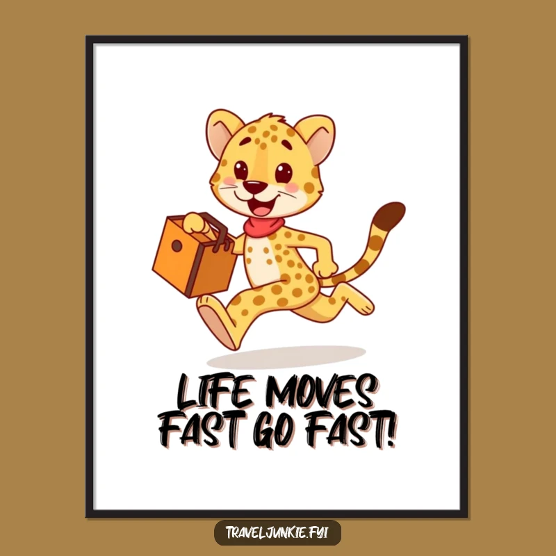 Funny Free Printable Cheetah Wall Art: Go Get 'Em Downloadable Decor