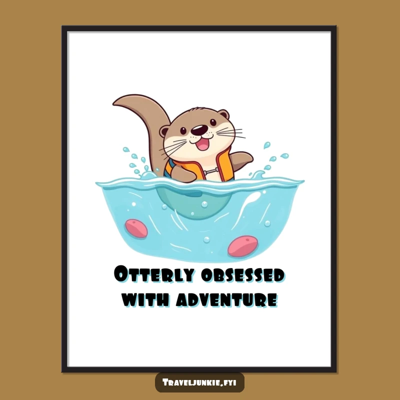 Free Printable Otter Wall Art: Funny Ocean Adventure Decor
