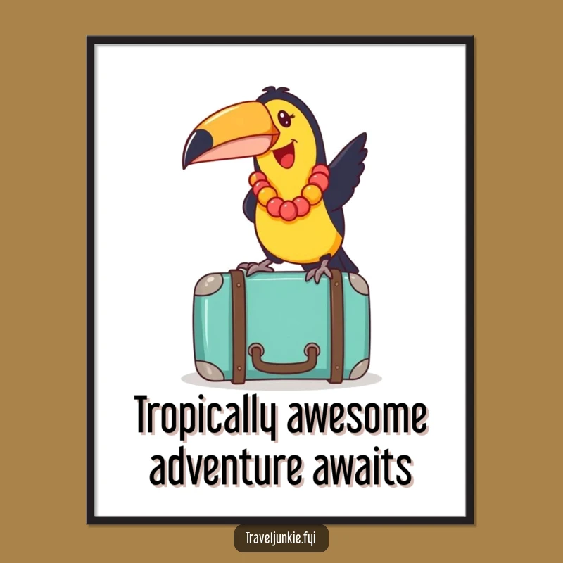 Free Printable Toucan Wall Art: Funny Tropical Bird Decor