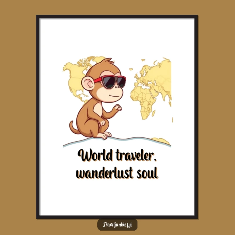 Free Printable Monkey Wall Art: Cool Explorer Decor