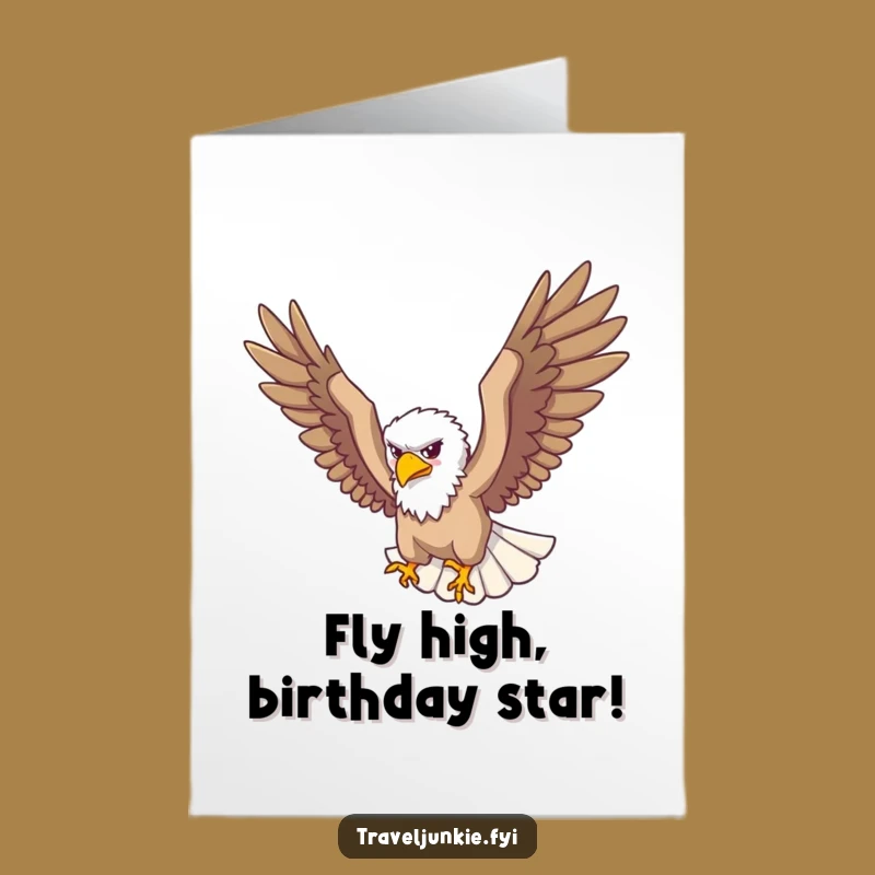 Free Printable Eagle Birthday Card Funny Downloadable Gift High Flyer