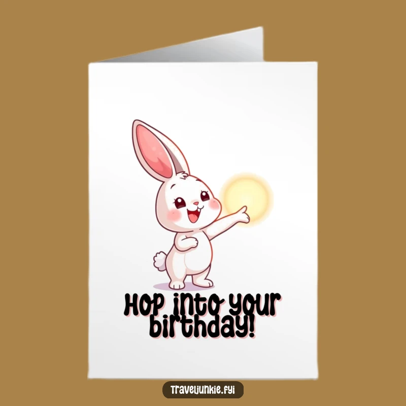 Free Printable Birthday Card: Bunny's Bright Future - Funny Downloadable