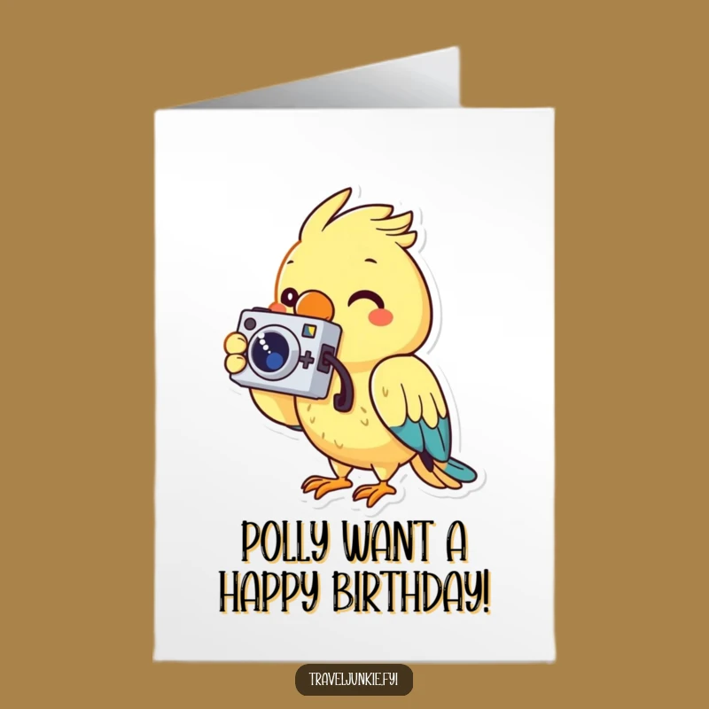 Free Printable Parrot Birthday Card: Funny Photo Fun Downloadable Gift