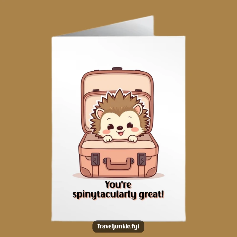 Free Printable Congrats Card: Hedgehog's New Adventure - Humorous Downloadable