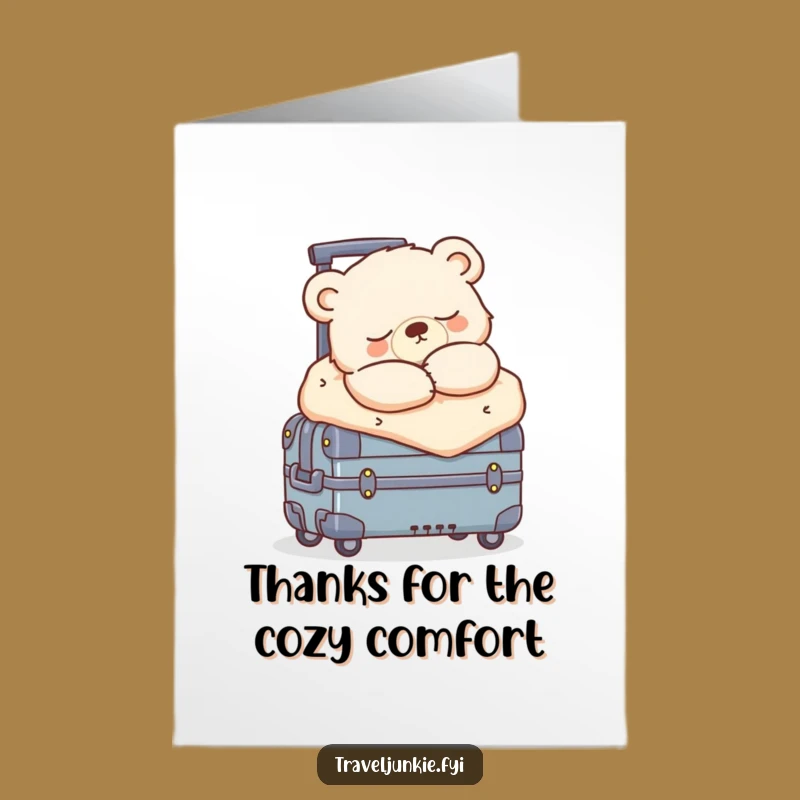 Free Printable Bear Thank You Card: Sleepy Cub Appreciation