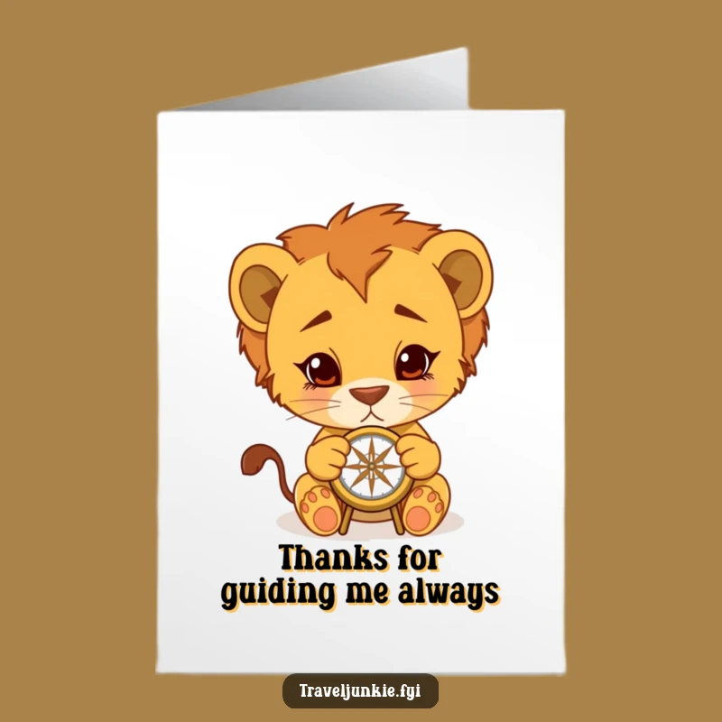 Free Printable Lion Cub Thank You Card: Compassionate Gratitude