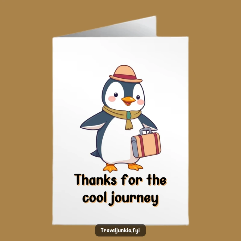 Free Printable Penguin Thank You Card: Whimsical Downloadable Gratitude Gift