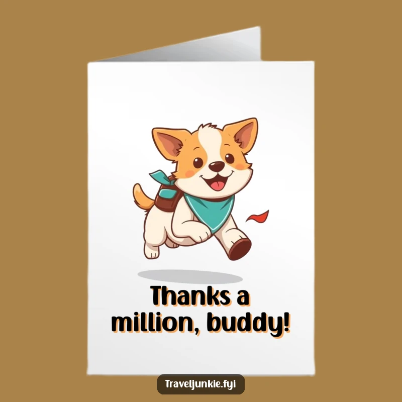 Free Printable Dog Thank You Card: Fetching Thanks Humor