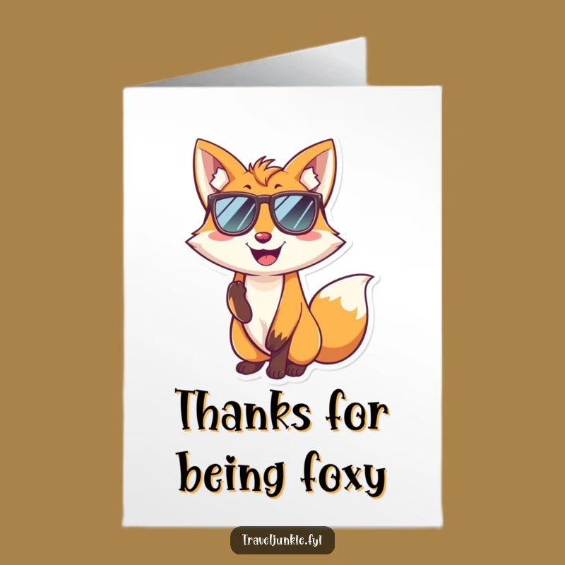 Funny Free Printable Thank You Card: Cool Fox Thanks, Downloadable