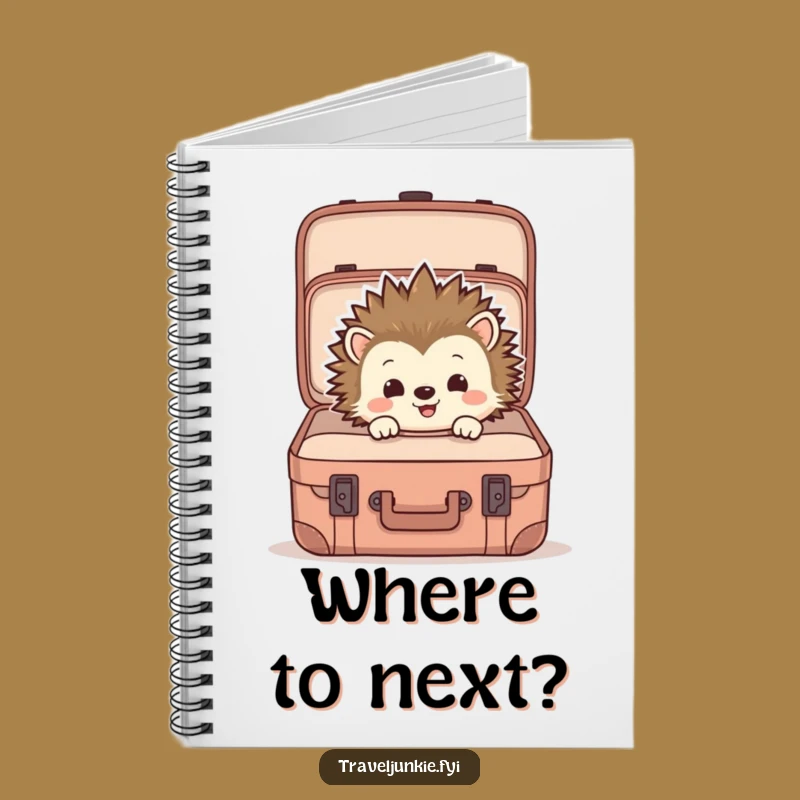 Funny Hedgehog Suitcase Notebook: Plan Your Adventures with Hilarious Notes
