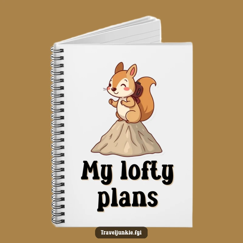 Funny Squirrel Mountain Hike Notebook - Adventurous Journal Gift