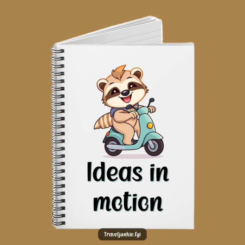Funny Sloth Scooter Notebook: Energetic Journal for Ideas Gift