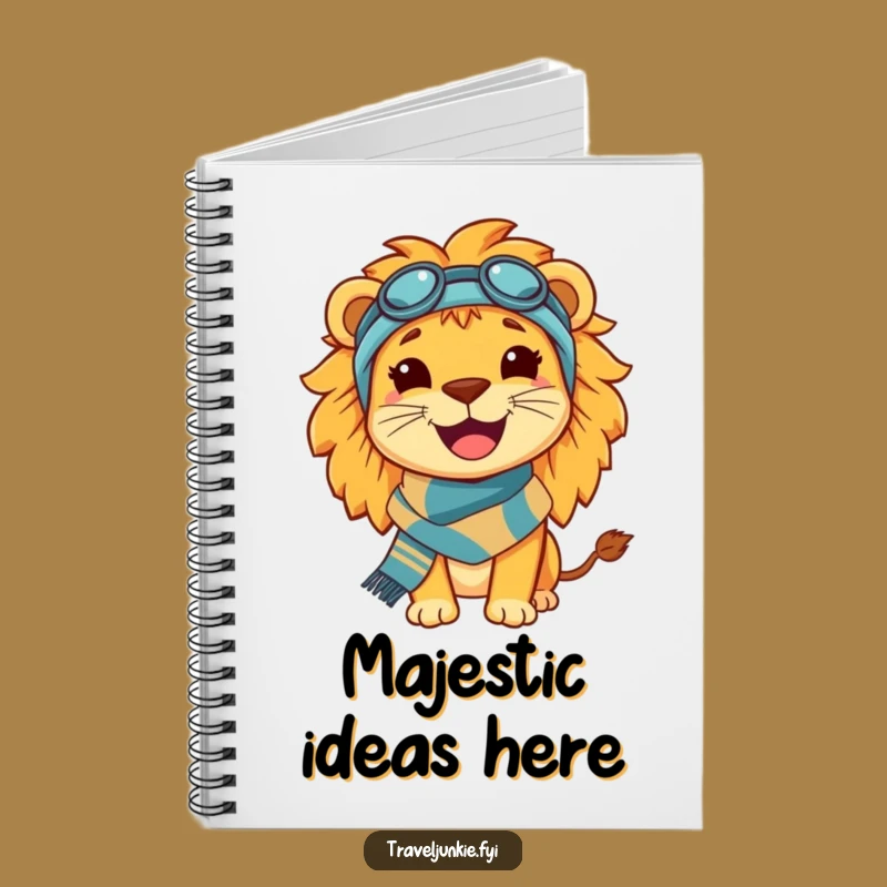 Funny Lion Travel Notebook: Jot Down Adventures with a Happy King