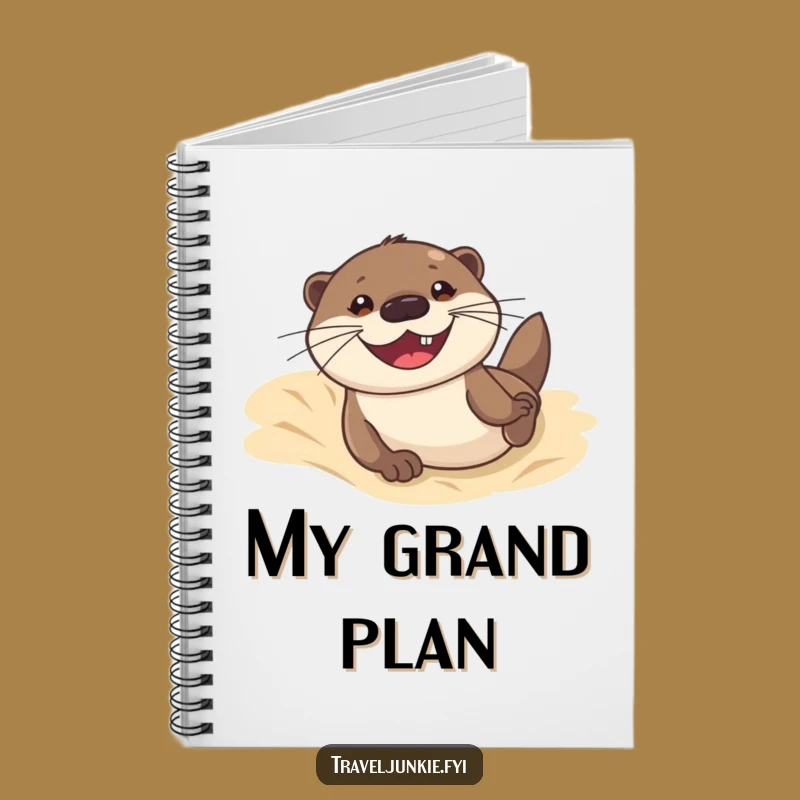 Funny Otter Dune Sliding Notebook: Jot Down Beach Memories with Humor