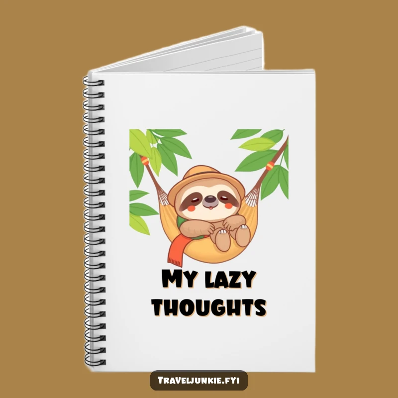 Funny Sloth Traveler Notebook: Content Journey Log, Witty Gift Idea