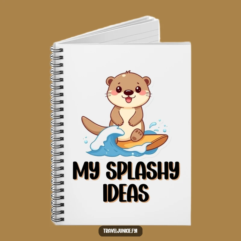 Funny Otter Surfer Notebook: Smiling Otter's Journal, Perfect Fun Funny Gift