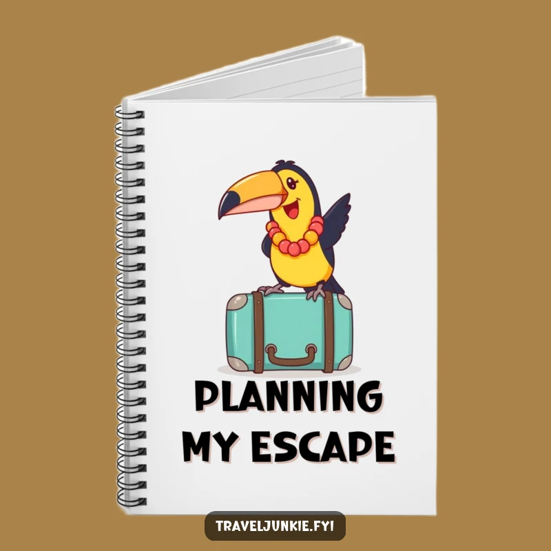Funny Toucan Lei Notebook: Joyful Tropical Traveler Diary Gift!
