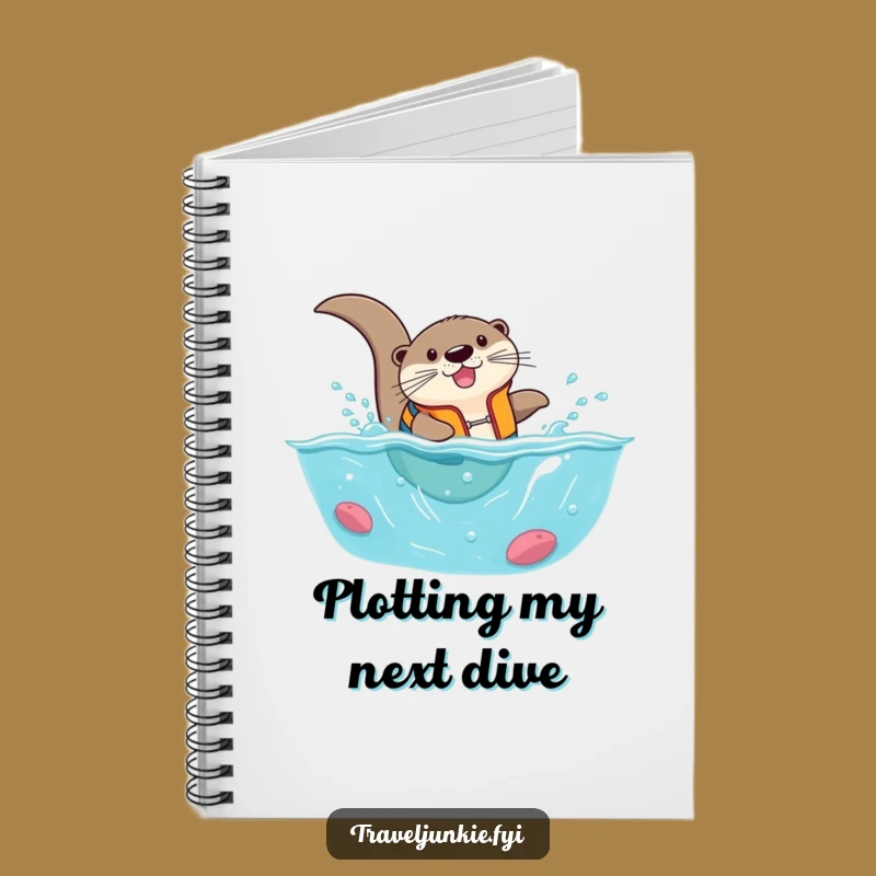 Funny Otter Life Vest Notebook: Adventurous Dive Journal Gift!