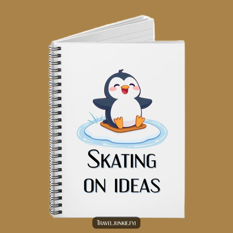 Funny Penguin Lake Slide Notebook - Joyful Fun, Perfect Funny Gift