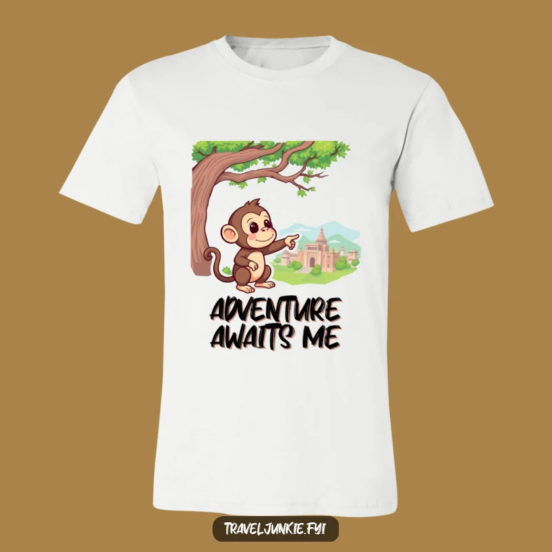 Funny Monkey Pointing T-Shirt - Curious Adventure Apparel Gift