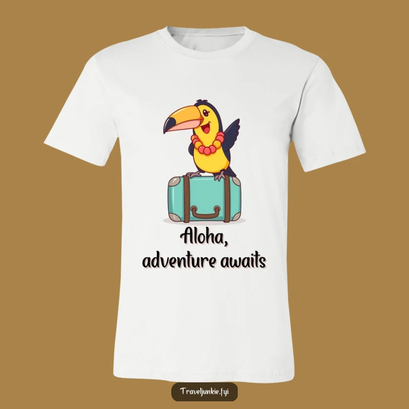 Funny Toucan Suitcase T-Shirt: Joyful Tropical Traveler Tee for Him & Her!