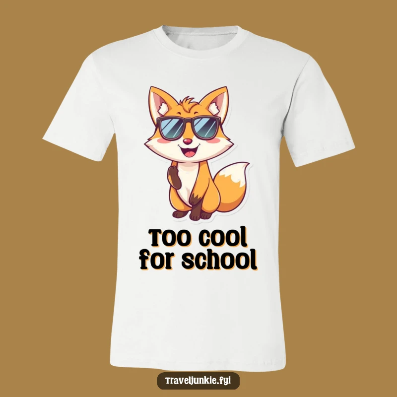 Funny Fox Cool Pose T-Shirt - Sunglasses Wearing Character Fun Gift
