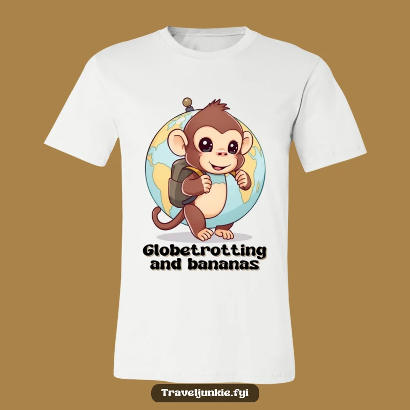 Funny Monkey Explorer T-Shirt: Curiosity Humor for Adventurers, Ideal Funny Gift