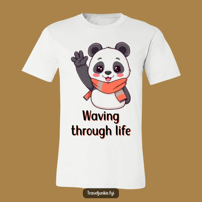 Funny Panda Hello T-Shirt: Travel Humor and Friendly Vibes, Ideal Funny Gift