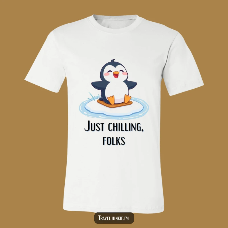 Funny Penguin Lake Slide T-Shirt - Joyful Fun, Perfect Funny Gift