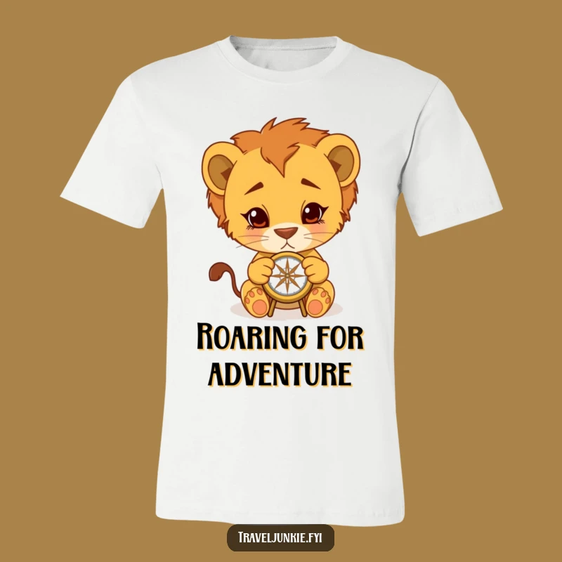 Funny Lion Cub Exploring Tee: A Hilarious Adventure Shirt for All