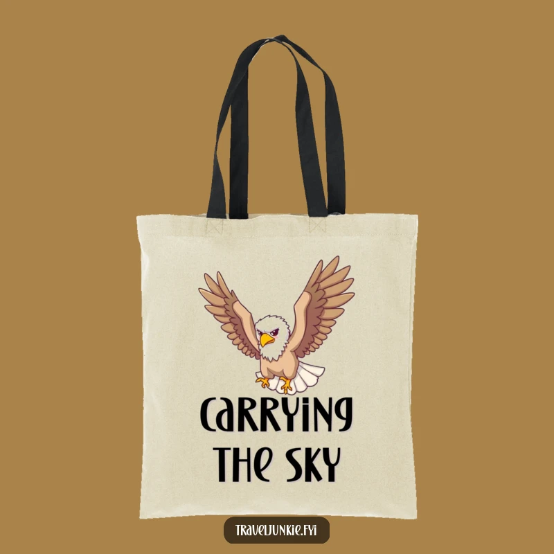 Funny Eagle Traveler Tote Bag: Carry Your Vision with Humor