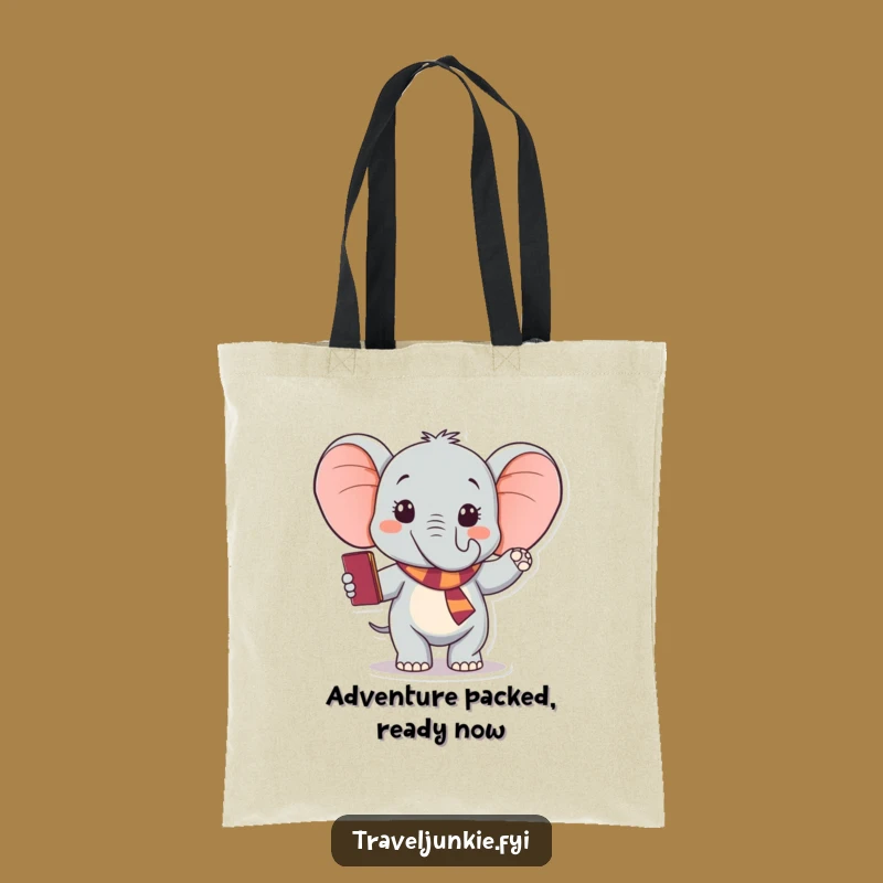 Funny Elephant Passport Tote Bag: Carry Your Adventures Hilariously!