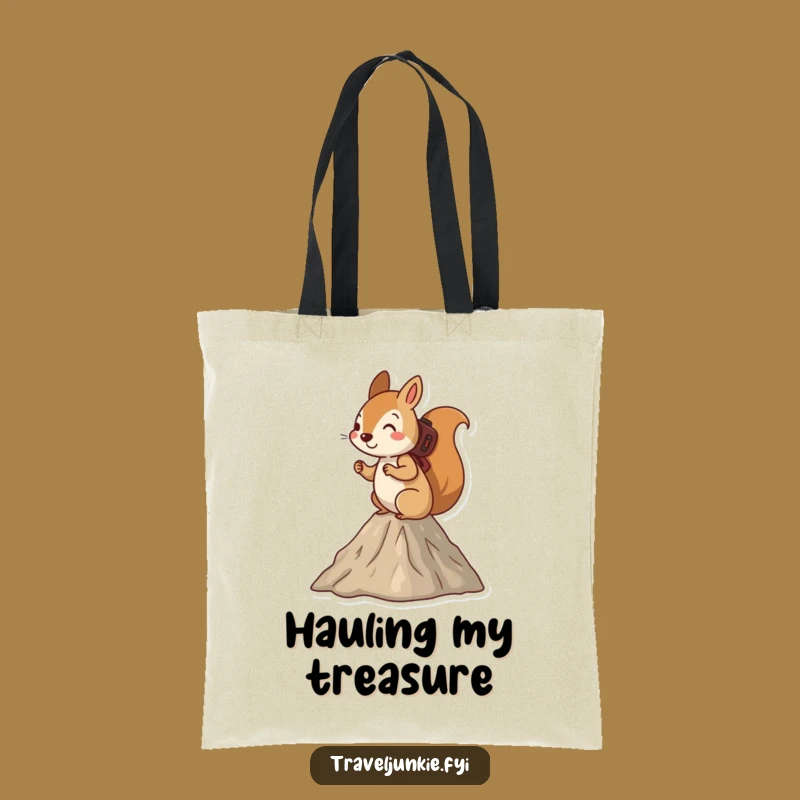 Funny Squirrel Mountain Hike Tote Bag - Adventurous Accessory Gift