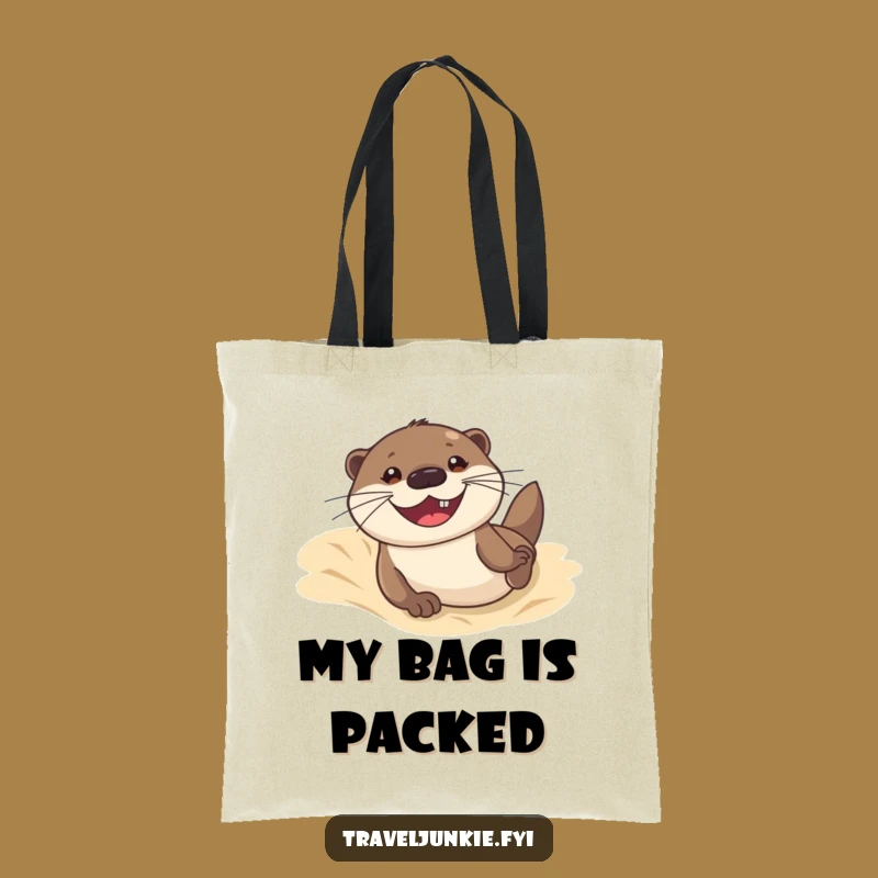 Funny Otter Dune Sliding Tote Bag: Carry Your Beach Day Essentials with Joy