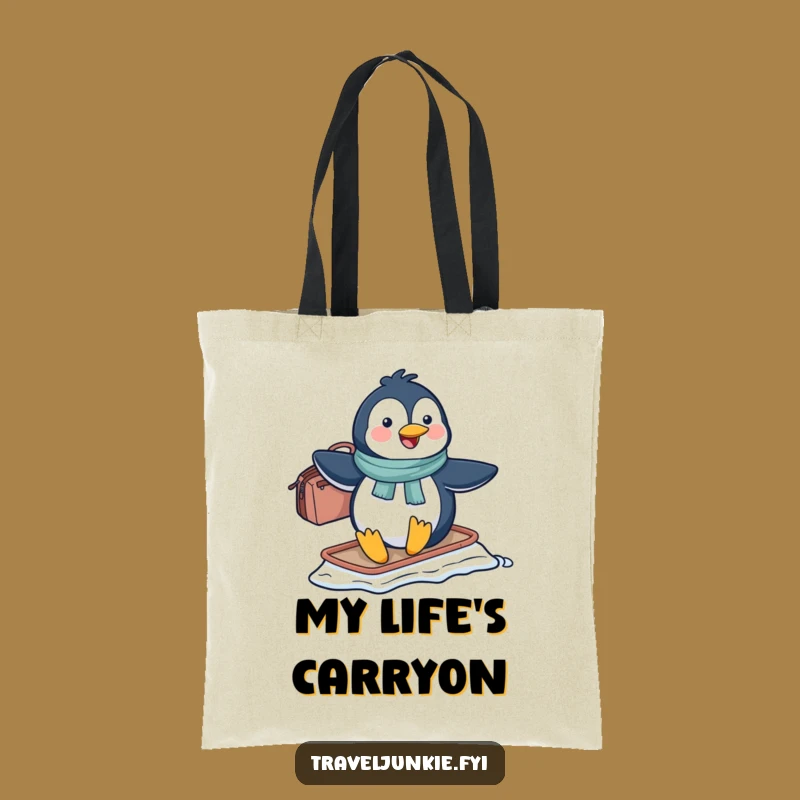 Funny Penguin Sliding Tote Bag: Chic & Comical Carry-All for Adventures